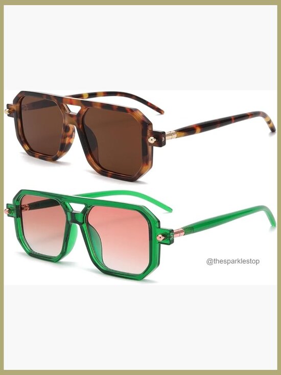 Retro Aviator Sunglasses Plastic Frame UV400 Protection Unisex main image 7